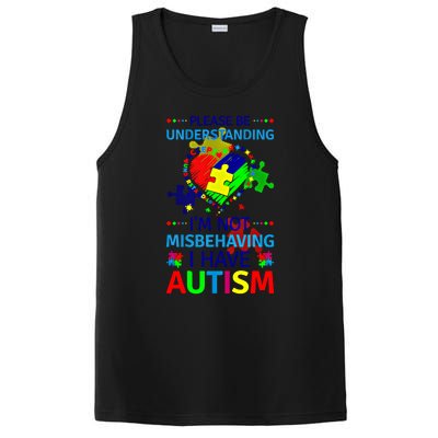 Autism Awareness IM Not Misbehaving I Have Autism Funny Gift PosiCharge Competitor Tank