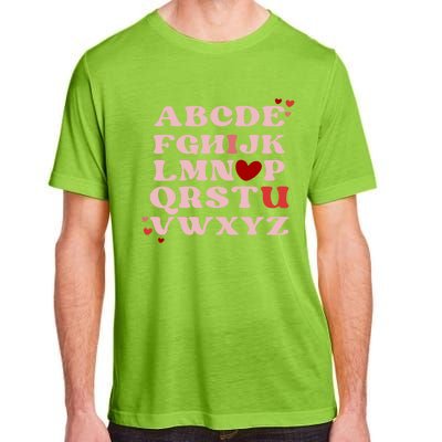 Abc Alphabet I Love You English Teacher Valentines Day Retro Meaningful Gift Adult ChromaSoft Performance T-Shirt