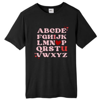 Abc Alphabet I Love You English Teacher Valentines Day Retro Meaningful Gift Tall Fusion ChromaSoft Performance T-Shirt