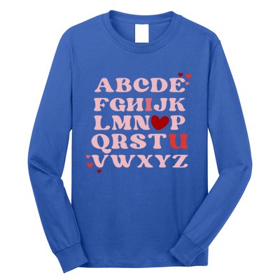 Abc Alphabet I Love You English Teacher Valentines Day Retro Meaningful Gift Long Sleeve Shirt