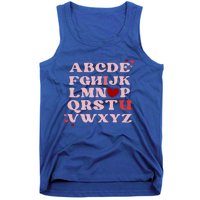 Abc Alphabet I Love You English Teacher Valentines Day Retro Meaningful Gift Tank Top