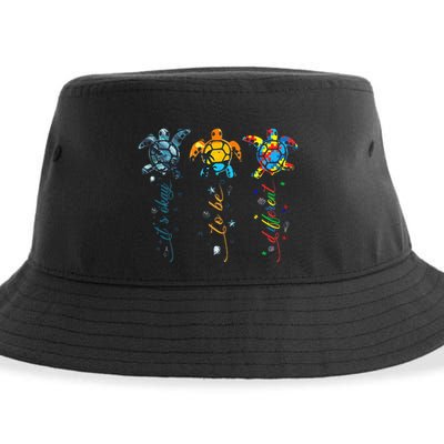 Autism Awareness Its Ok To Be Different Sea Turtle Planet Sustainable Bucket Hat