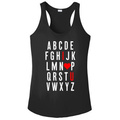 Abc Alphabet I Love You English Teacher Valentines Day Gift Ladies PosiCharge Competitor Racerback Tank