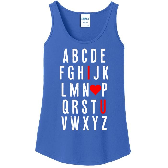 Abc Alphabet I Love You English Teacher Valentines Day Gift Ladies Essential Tank