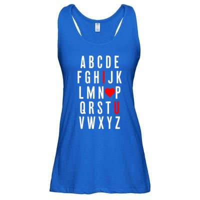 Abc Alphabet I Love You English Teacher Valentines Day Gift Ladies Essential Flowy Tank