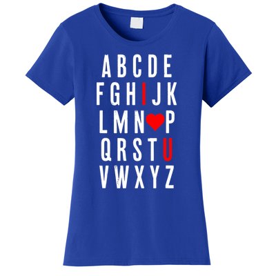 Abc Alphabet I Love You English Teacher Valentines Day Gift Women's T-Shirt