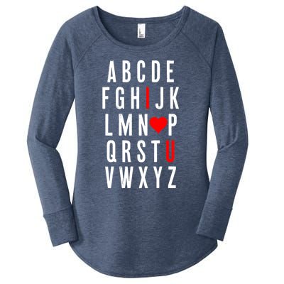 Abc Alphabet I Love You English Teacher Valentines Day Gift Women's Perfect Tri Tunic Long Sleeve Shirt