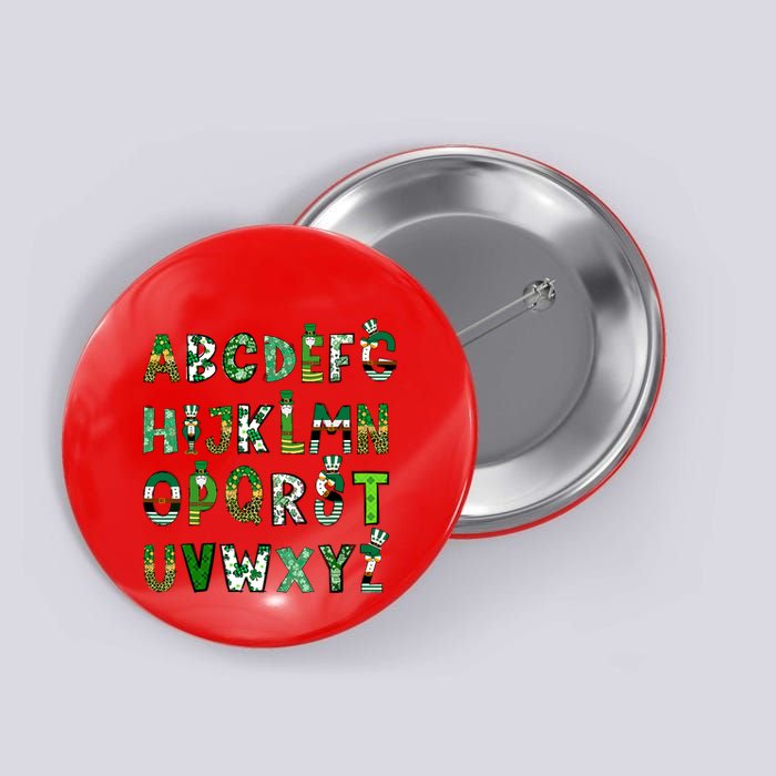 Alphabet Abcs Irish Learning St Patricks Day Teacher Button