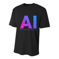 Ai Artificial Intelligence Funny Design Youth Performance Sprint T-Shirt