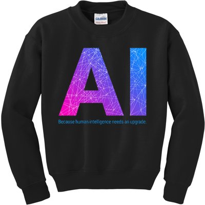 Ai Artificial Intelligence Funny Design Kids Sweatshirt