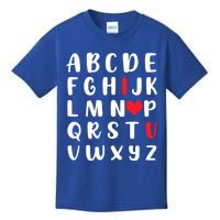 Abc Alphabet I Love You English Teacher Valentines Day Great Gift Kids T-Shirt