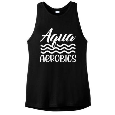 Aqua Aerobics Instructor Water Hobby Ladies PosiCharge Tri-Blend Wicking Tank