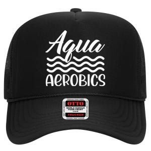 Aqua Aerobics Instructor Water Hobby High Crown Mesh Back Trucker Hat