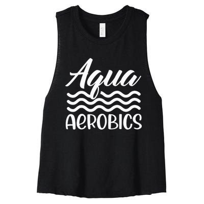 Aqua Aerobics Instructor Water Hobby Women's Racerback Cropped Tank