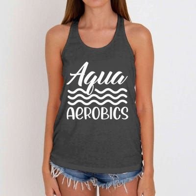 Aqua Aerobics Instructor Water Hobby Women's Knotted Racerback Tank