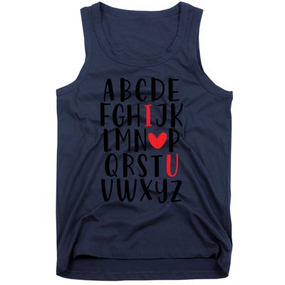 Abc Alphabet I Love You English Teacher Valentines Day Meaningful Gift Tank Top