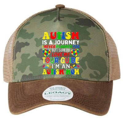 Autism Awareness Is A Journey Autism Mom Legacy Tie Dye Trucker Hat