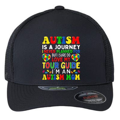 Autism Awareness Is A Journey Autism Mom Flexfit Unipanel Trucker Cap