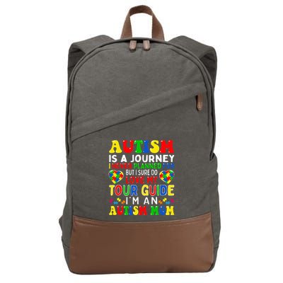 Autism Awareness Is A Journey Autism Mom Cotton Canvas Backpack