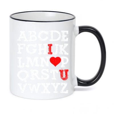 Abc Alphabet I Love You English Teachers Valentines Day Gift 11oz Black Color Changing Mug