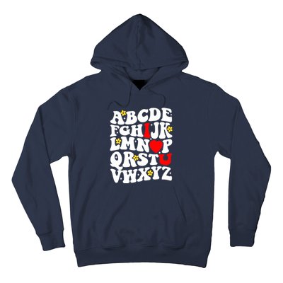 Alphabet ABC I Love You Funny Valentines Day Heart Hoodie