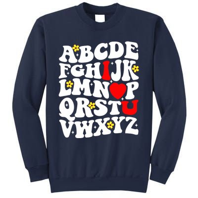 Alphabet ABC I Love You Funny Valentines Day Heart Sweatshirt