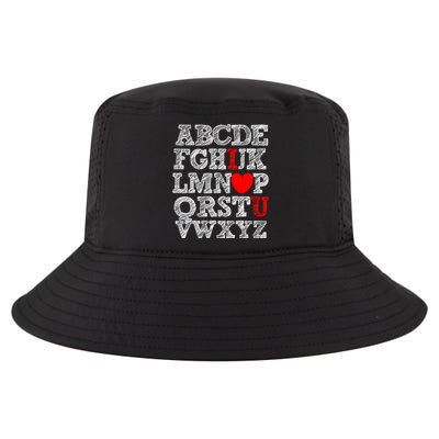 Alphabet ABC I Love You Valentines Day I Heart You Cool Comfort Performance Bucket Hat