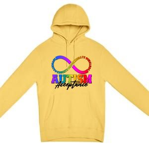 Autism Acceptance Infinity Symbol Premium Pullover Hoodie