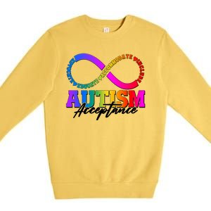 Autism Acceptance Infinity Symbol Premium Crewneck Sweatshirt