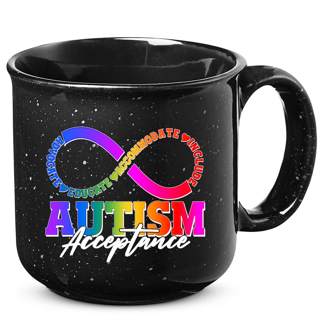 Autism Acceptance Infinity Symbol 15oz Campfire Ceramic Mug