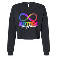 Autism Acceptance Infinity Symbol Cropped Pullover Crew