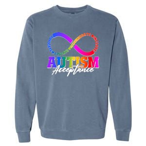 Autism Acceptance Infinity Symbol Garment-Dyed Sweatshirt