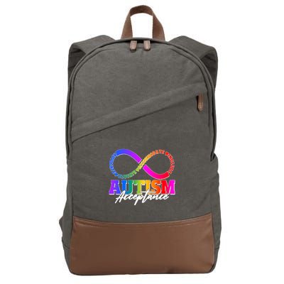 Autism Acceptance Infinity Symbol Cotton Canvas Backpack