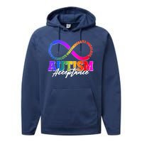 Autism Acceptance Infinity Symbol Performance Fleece Hoodie