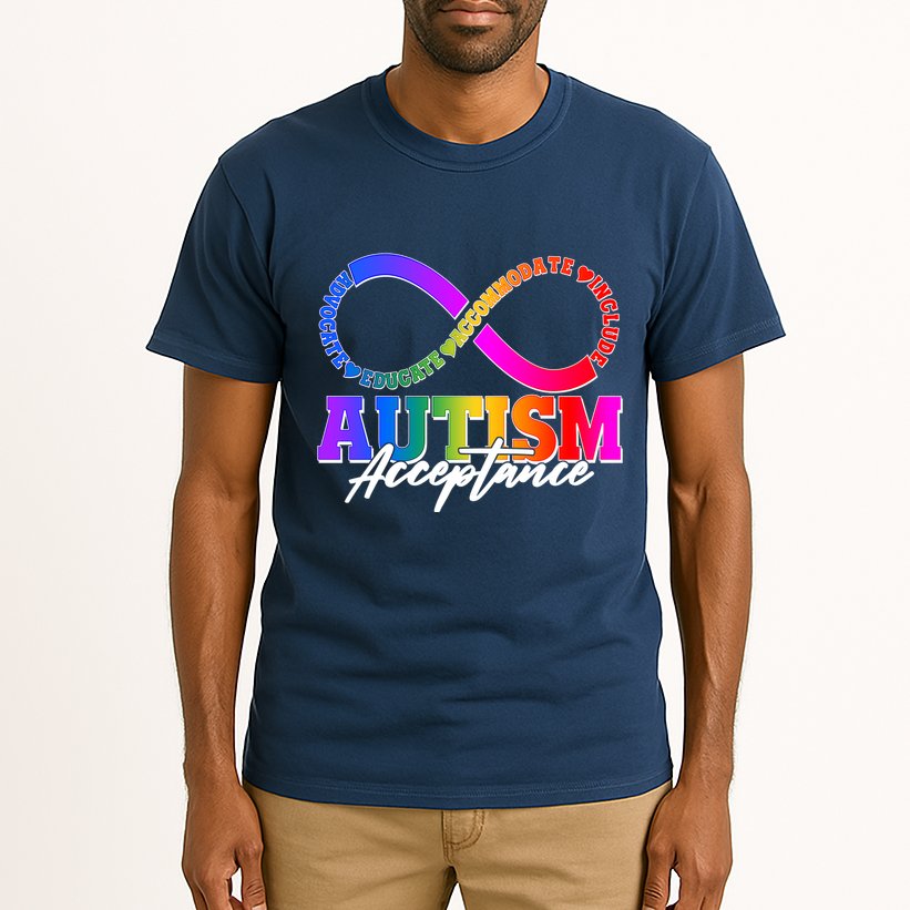 Autism Acceptance Infinity Symbol Tall T-Shirt