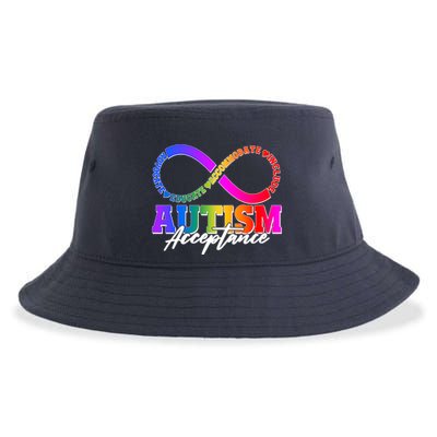 Autism Acceptance Infinity Symbol Sustainable Bucket Hat