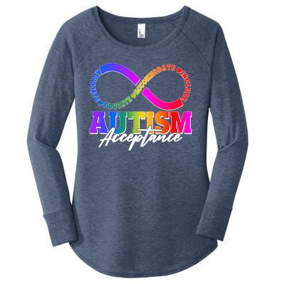 Autism Acceptance Infinity Symbol Women's Perfect Tri Tunic Long Sleeve Shirt