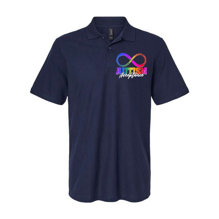 Autism Acceptance Infinity Symbol Softstyle Adult Sport Polo