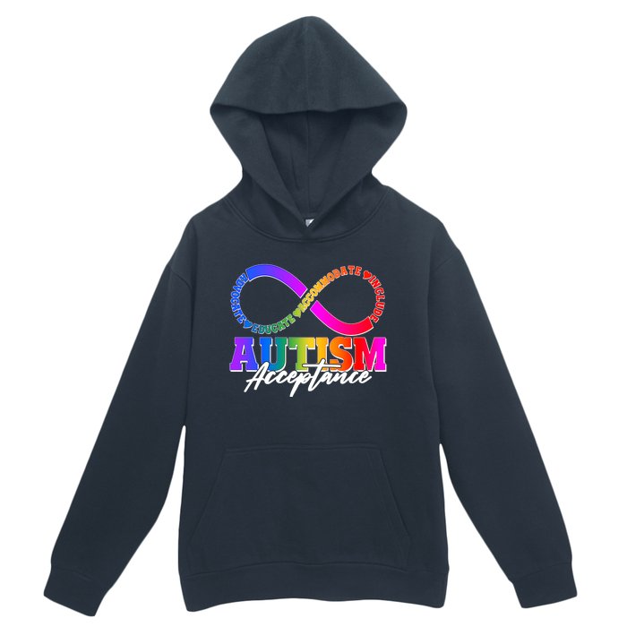 Autism Acceptance Infinity Symbol Urban Pullover Hoodie