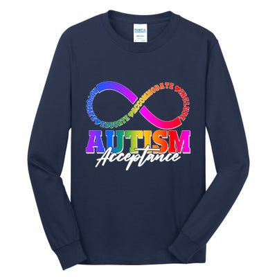 Autism Acceptance Infinity Symbol Tall Long Sleeve T-Shirt