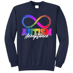 Autism Acceptance Infinity Symbol Tall Sweatshirt