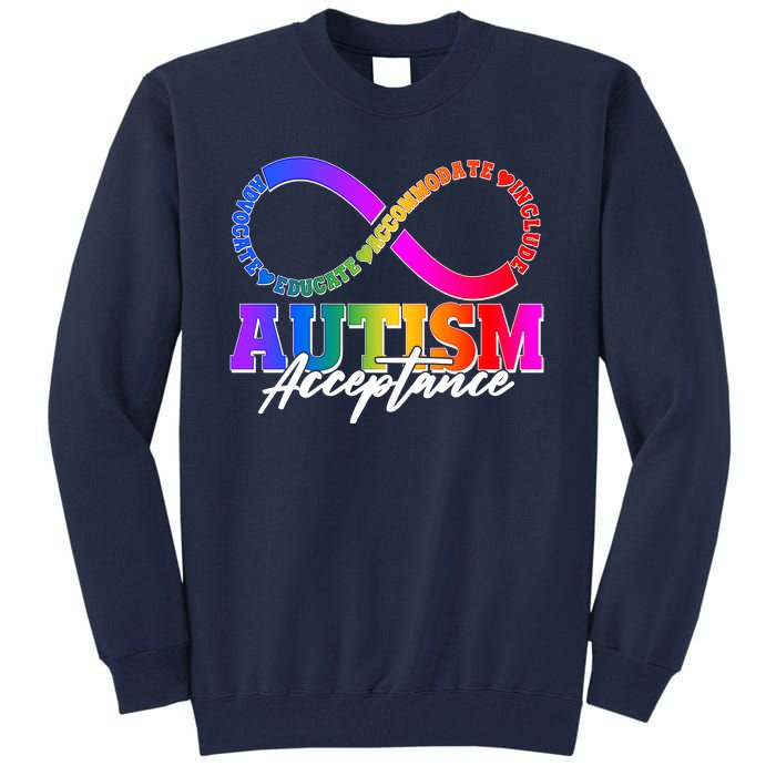 Autism Acceptance Infinity Symbol Tall Sweatshirt