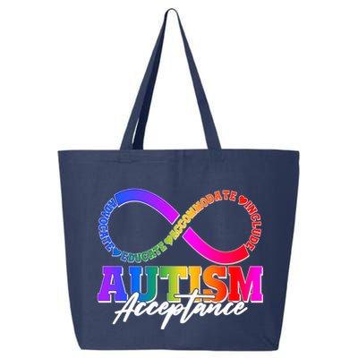 Autism Acceptance Infinity Symbol 25L Jumbo Tote