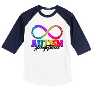 Autism Acceptance Infinity Symbol Baseball Sleeve Shirt