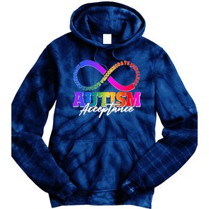 Autism Acceptance Infinity Symbol Tie Dye Hoodie