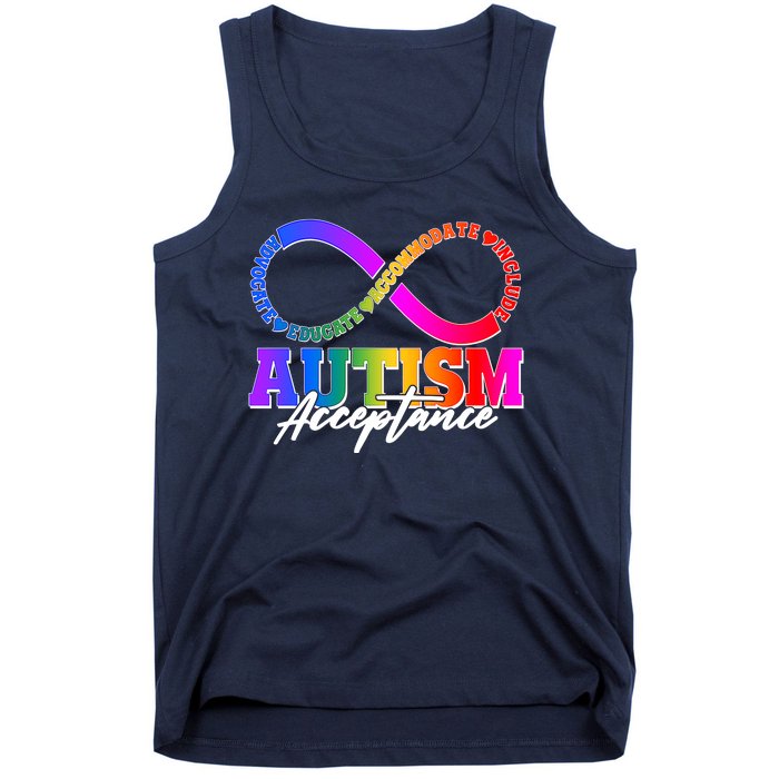 Autism Acceptance Infinity Symbol Tank Top