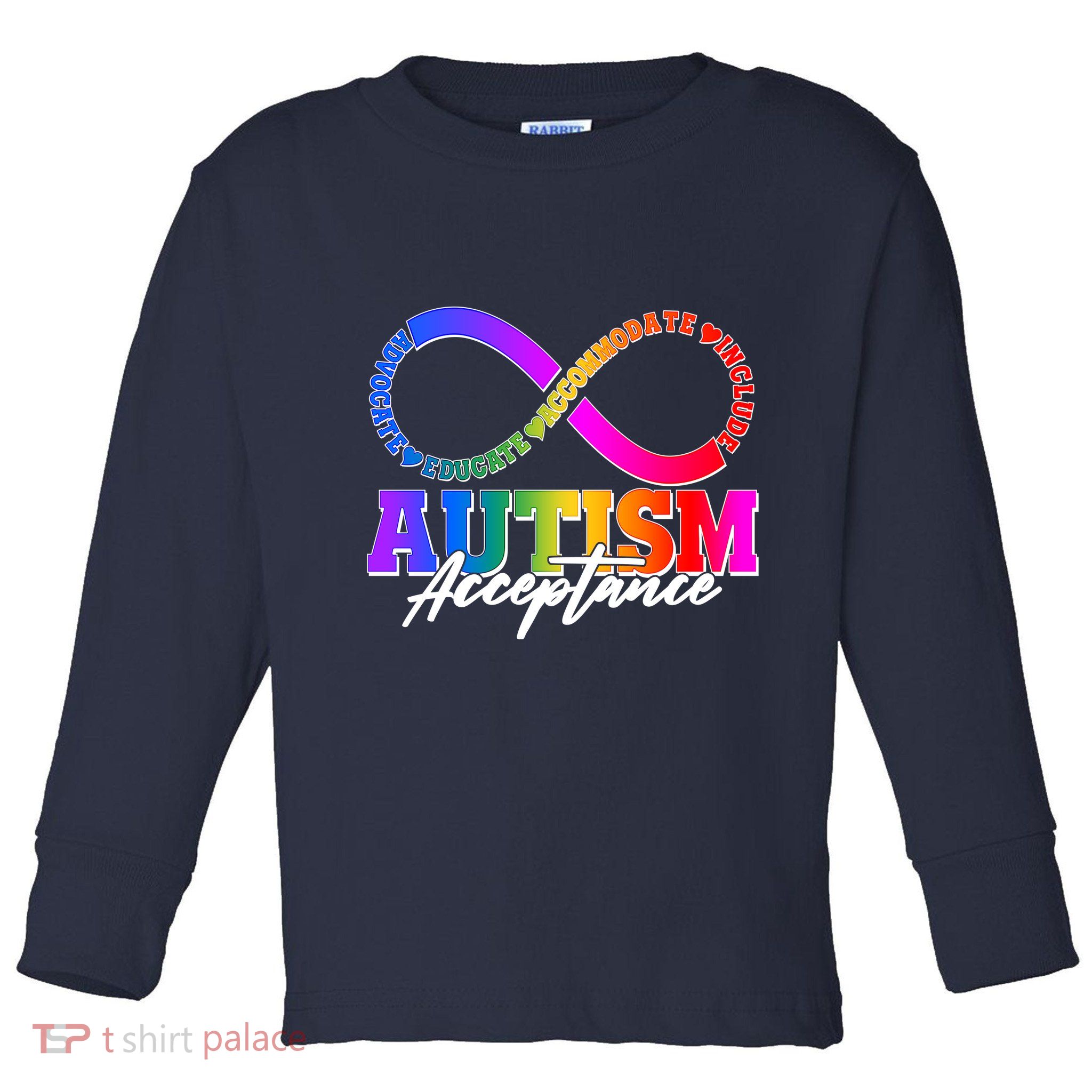 Autism Acceptance Infinity Symbol Toddler Long Sleeve Shirt