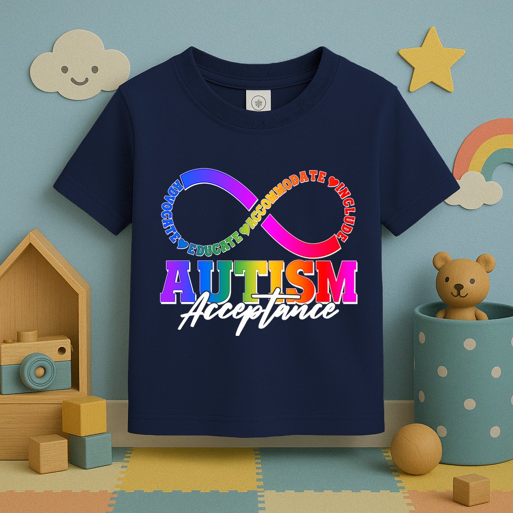 Autism Acceptance Infinity Symbol Toddler T-Shirt