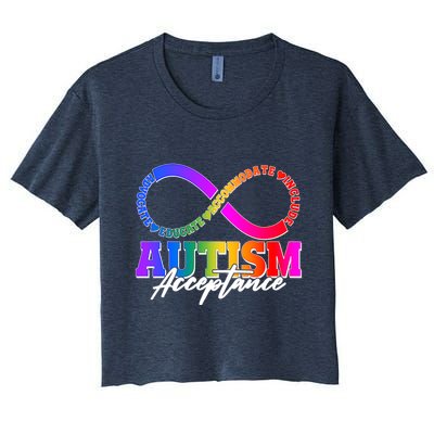 Autism Acceptance Infinity Symbol Crop Top