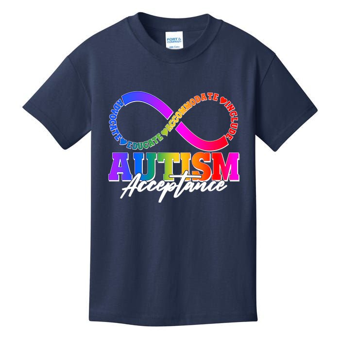Autism Acceptance Infinity Symbol Kids T-Shirt